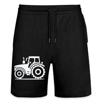 Tracteur - Short de jogging bio TRAINER Stanley/Stella unisexe - noir - Devant - Nik (191cm) & Marisol (170cm)