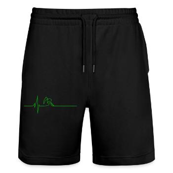 Electrocardiogram - Death - Green - Stanley/Stella Trainer Unisex Organic Jogging Shorts - black - Front - Nik (191cm) & Marisol (170cm)