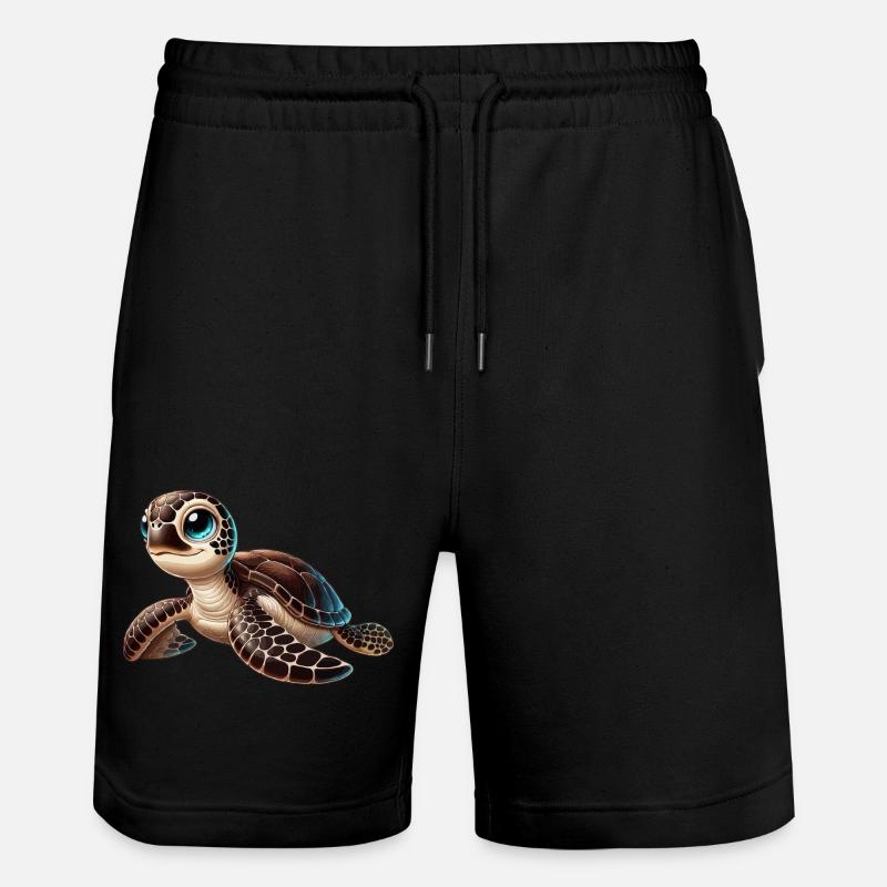Jeune tortue imbriquée - Short de jogging bio TRAINER Stanley/Stella unisexe - noir