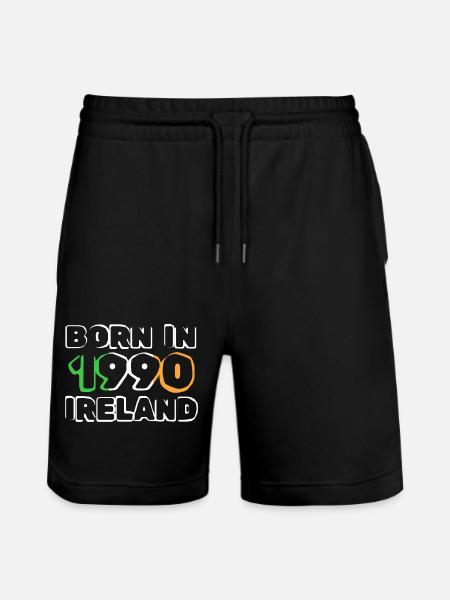 Ireland 1990 - Stanley/Stella Trainer Unisex Organic Jogging Shorts - black