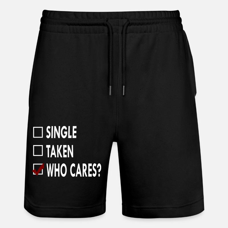 SINGLE who caRES - Short de jogging bio TRAINER Stanley/Stella unisexe - noir