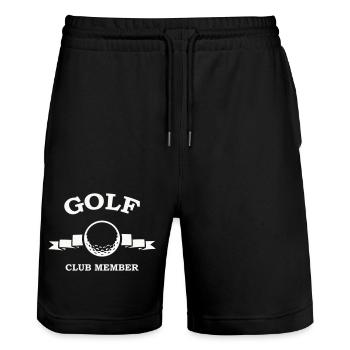 Membre du club de golf - Short de jogging bio TRAINER Stanley/Stella unisexe - noir - Devant - Nik (191cm) & Marisol (170cm)