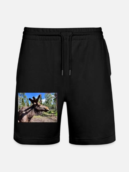 Elch - Stanley/Stella Unisex Bio Joggingshorts Trainer  - Schwarz