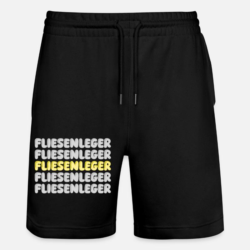 Arbeit Fliesenleger - Stanley/Stella Unisex Bio Joggingshorts Trainer  - Schwarz