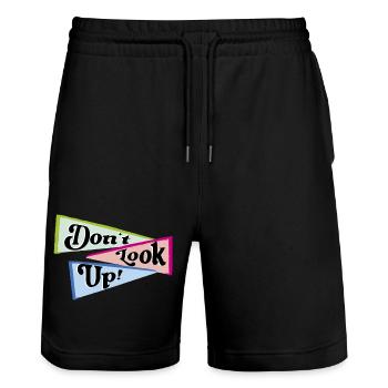 Don't look up - Stanley/Stella Unisex Bio Joggingshorts Trainer  - Schwarz - Vorne - Nik (191cm) & Marisol (170cm)