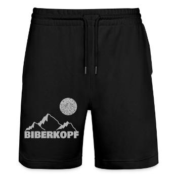 Klettern Biberkopf - Stanley/Stella Unisex Bio Joggingshorts Trainer  - Schwarz - Vorne - Nik (191cm) & Marisol (170cm)