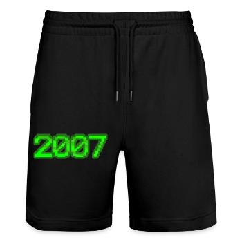 2007 - Stanley/Stella Trainer Unisex Organic Jogging Shorts - black - Front - Nik (191cm) & Marisol (170cm)