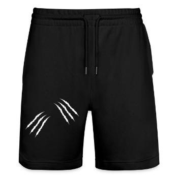 Claws 2 - Stanley/Stella Trainer Unisex Organic Jogging Shorts - black - Front - Nik (191cm) & Marisol (170cm)