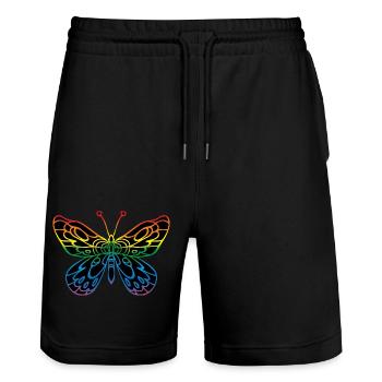 Papillon - Short de jogging bio TRAINER Stanley/Stella unisexe - noir - Devant - Nik (191cm) & Marisol (170cm)