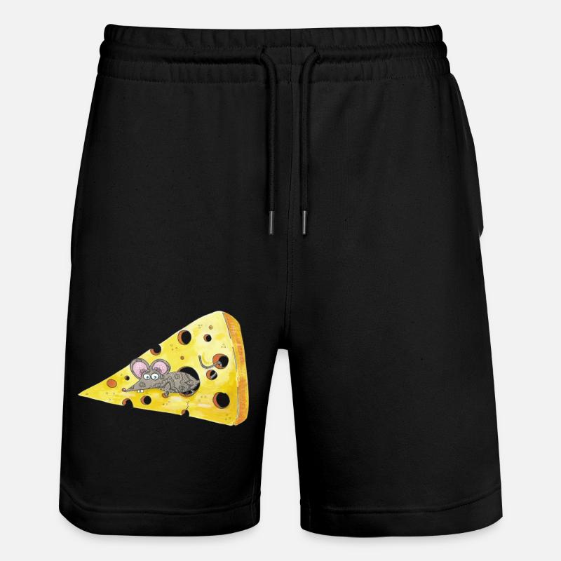 Mäuse mit käsekätzigem - Stanley/Stella Unisex Bio Joggingshorts Trainer  - Schwarz