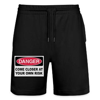 2541614 15144461 danger - Stanley/Stella Unisex Bio Joggingshorts Trainer  - Schwarz - Vorne - Nik (191cm) & Marisol (170cm)