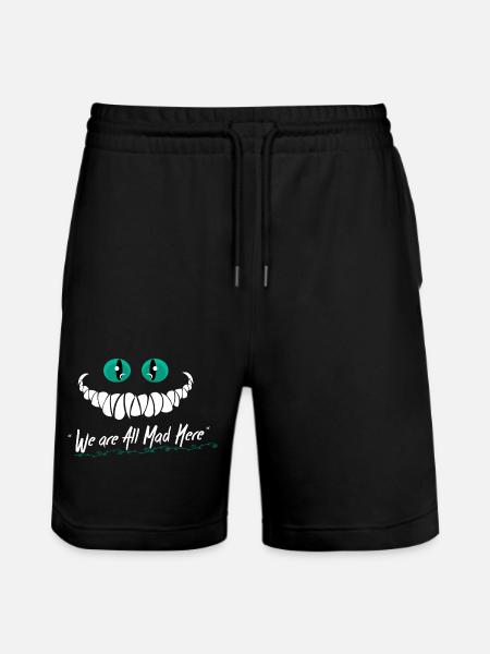 We Are All Mad Here - Stanley/Stella Trainer Unisex Organic Jogging Shorts - black