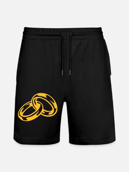 rings - Stanley/Stella Trainer Unisex Organic Jogging Shorts - black