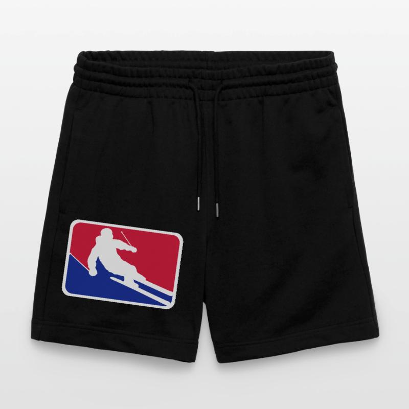blue red button frame shield ski drive down Stanley/Stella Trainer Unisex Organic Jogging Shorts