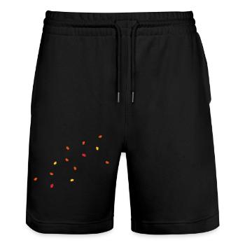 Autumn leaves - Stanley/Stella Trainer Unisex Organic Jogging Shorts - black - Front - Nik (191cm) & Marisol (170cm)