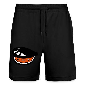 kleine suesse muschel mit gesicht - Stanley/Stella Unisex Bio Joggingshorts Trainer  - Schwarz - Vorne - Nik (191cm) & Marisol (170cm)