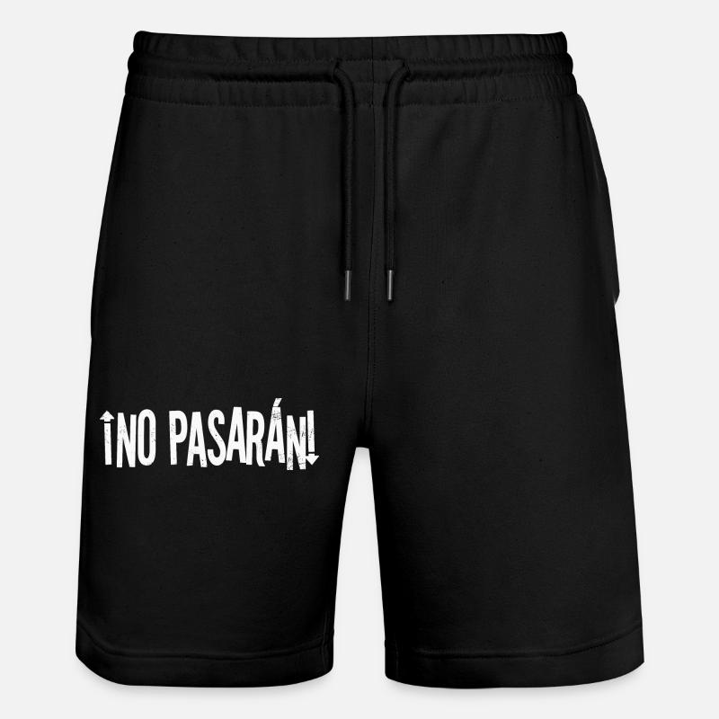 no pasaran - Short de jogging bio TRAINER Stanley/Stella unisexe - noir