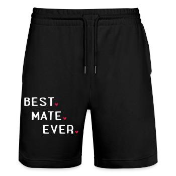 Bester freund - Stanley/Stella Unisex Bio Joggingshorts Trainer  - Schwarz - Vorne - Nik (191cm) & Marisol (170cm)