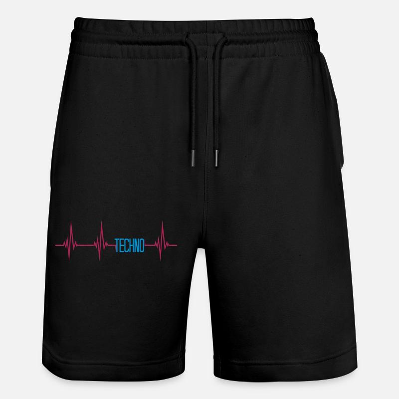Pulse Heartbeat Techno - Short de jogging bio TRAINER Stanley/Stella unisexe - noir