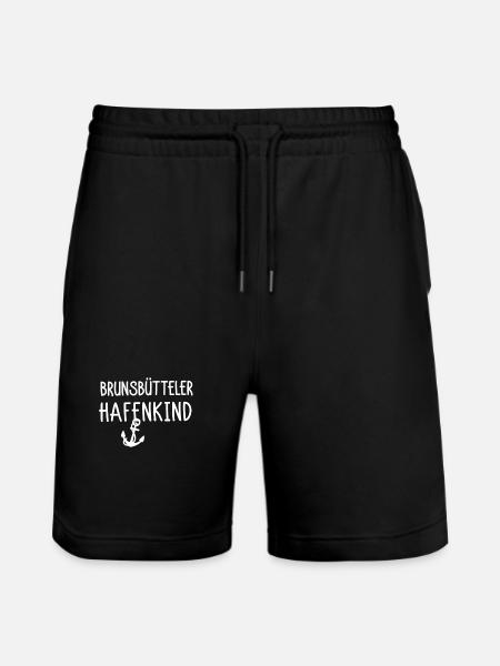 Brunsbütteler Hafenkind - Stanley/Stella Unisex Bio Joggingshorts Trainer - Schwarz
