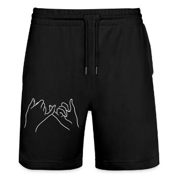 Eternity Oath Trust Cohesion Promise - Stanley/Stella Trainer Unisex Organic Jogging Shorts - black - Front - Nik (191cm) & Marisol (170cm)