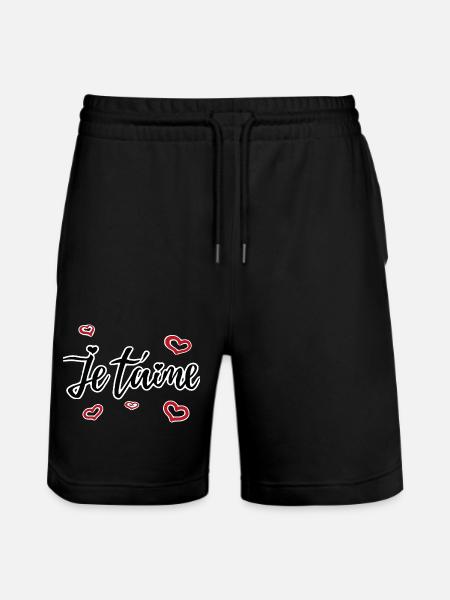 Je taime - Short de jogging bio TRAINER Stanley/Stella unisexe - noir