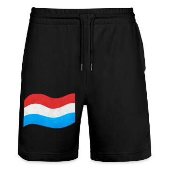 Le drapeau du Luxembourg - Short de jogging bio TRAINER Stanley/Stella unisexe - noir - Devant - Nik (191cm) & Marisol (170cm)
