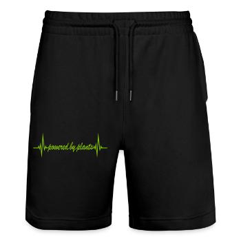 Propulsé par des plantes - Short de jogging bio TRAINER Stanley/Stella unisexe - noir - Devant - Nik (191cm) & Marisol (170cm)