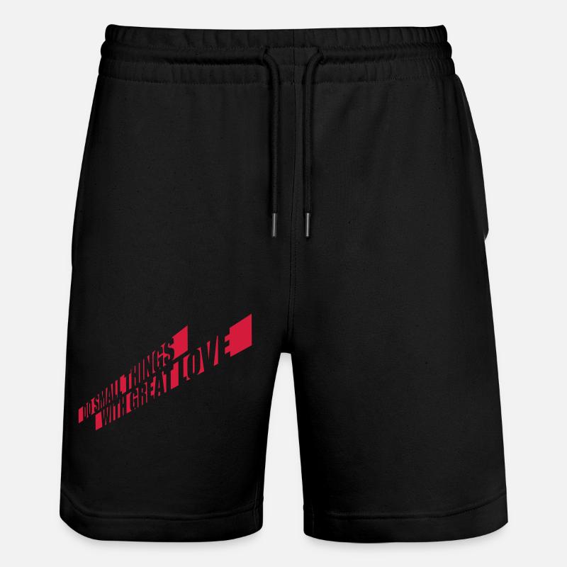 Quote do small things - Stanley/Stella Trainer Unisex Organic Jogging Shorts - black