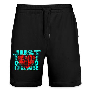 Just One More Orchid i Promise - Stanley/Stella Trainer Unisex Organic Jogging Shorts - black - Front - Nik (191cm) & Marisol (170cm)