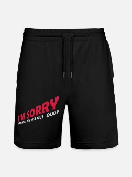 Roll My Eyes Out - Stanley/Stella Trainer Unisex Organic Jogging Shorts - black