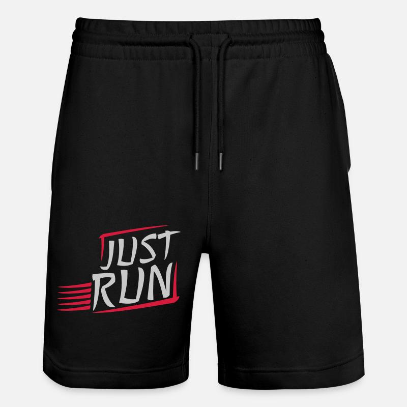 Logo Just Run Design - Short de jogging bio TRAINER Stanley/Stella unisexe - noir