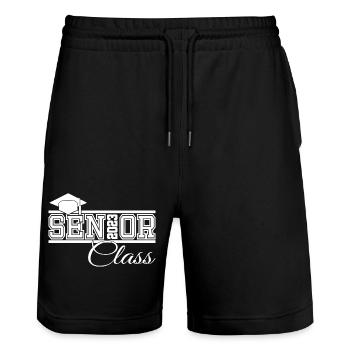 Senior 2023 Class Graduated Graduation Party - Stanley/Stella Trainer Unisex Organic Jogging Shorts - black - Front - Nik (191cm) & Marisol (170cm)