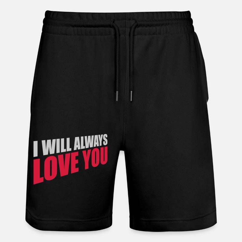 J’aimerai toujours - Short de jogging bio TRAINER Stanley/Stella unisexe - noir
