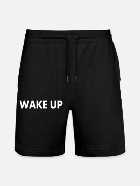 Wake up - Stanley/Stella Trainer Unisex Organic Jogging Shorts - black