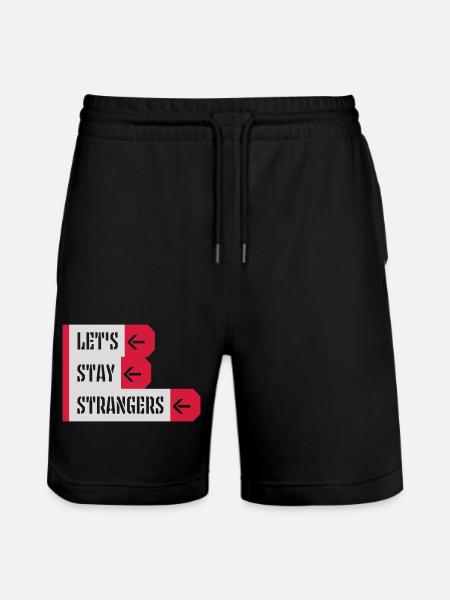 Citation Restons Strangers - Short de jogging bio TRAINER Stanley/Stella unisexe - noir