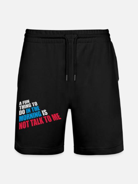 ne me parle pas - Short de jogging bio TRAINER Stanley/Stella unisexe - noir