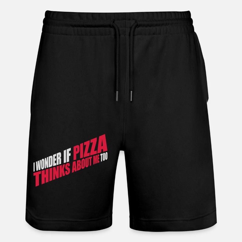La pizza pense à moi - Short de jogging bio TRAINER Stanley/Stella unisexe - noir