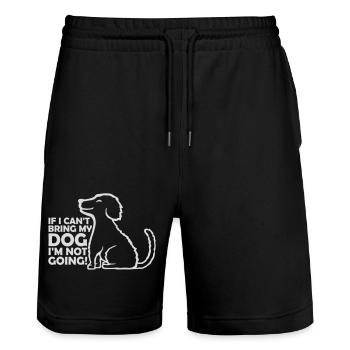 Citation Apportez mon chien - Short de jogging bio TRAINER Stanley/Stella unisexe - noir - Devant - Nik (191cm) & Marisol (170cm)