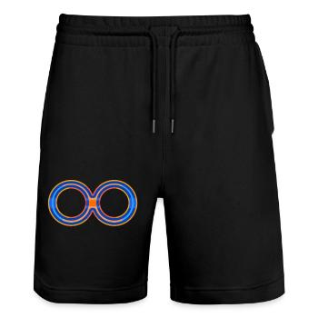 Huit Infini 10 - Short de jogging bio TRAINER Stanley/Stella unisexe - noir - Devant - Nik (191cm) & Marisol (170cm)