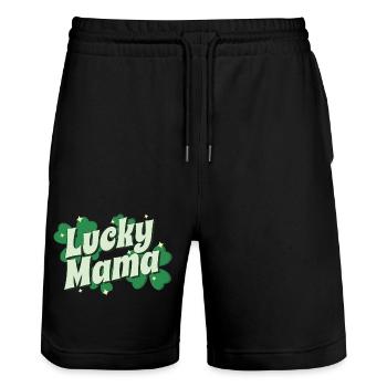 St. Patrick's Day Geschenk Shamrock Irische Frauen - Stanley/Stella Unisex Bio Joggingshorts Trainer  - Schwarz - Vorne - Nik (191cm) & Marisol (170cm)