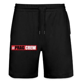 Prague Crew - Stanley/Stella Trainer Unisex Organic Jogging Shorts - black - Front - Nik (191cm) & Marisol (170cm)