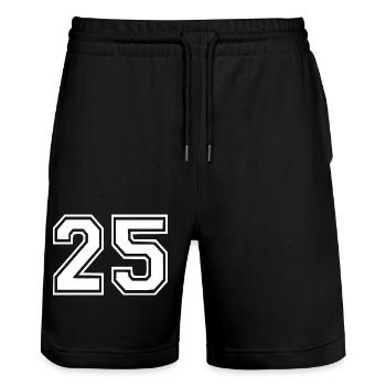 25 - Short de jogging bio TRAINER Stanley/Stella unisexe - noir - Devant - Nik (191cm) & Marisol (170cm)