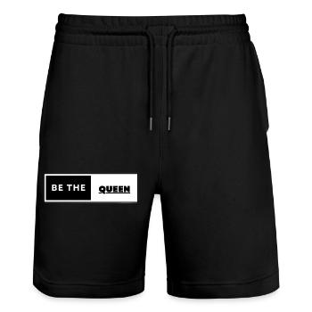 Be The Queen - Stanley/Stella Unisex Bio Joggingshorts Trainer  - Schwarz - Vorne - Nik (191cm) & Marisol (170cm)