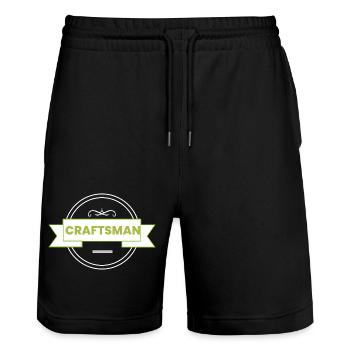 Artisan bricoleur Artisan Artisan Outil Construction - Short de jogging bio TRAINER Stanley/Stella unisexe - noir - Devant - Nik (191cm) & Marisol (170cm)