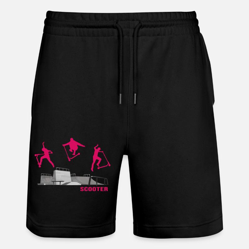 Stunt Scooter Scooter E-Scooter Skatepark - Stanley/Stella Trainer Unisex Organic Jogging Shorts - black