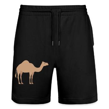 Wildtiere - Stanley/Stella Unisex Bio Joggingshorts Trainer  - Schwarz - Vorne - Nik (191cm) & Marisol (170cm)