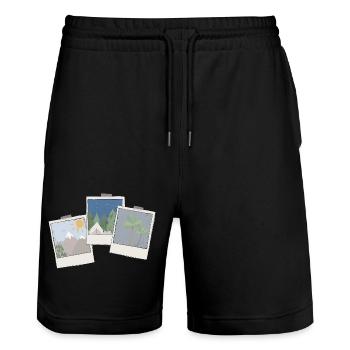 Bilder Trio - Stanley/Stella Unisex Bio Joggingshorts Trainer  - Schwarz - Vorne - Nik (191cm) & Marisol (170cm)