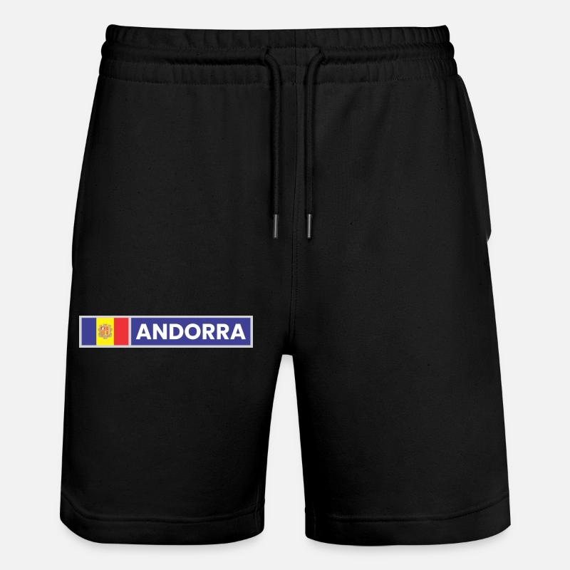 Drapeau d’Andorre - Short de jogging bio TRAINER Stanley/Stella unisexe - noir