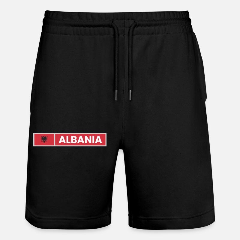 Drapeau de l’Albanie - Short de jogging bio TRAINER Stanley/Stella unisexe - noir